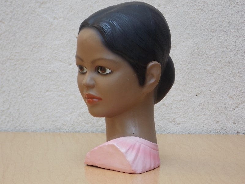 I Like Mike's Mid Century Modern Wall Decor & Art Ceramic Chalkware Bust of a Dark Skinned Woman