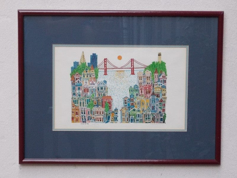 I Like Mike's Mid-Century Modern Wall Decor & Art "City By The Bay" by Daniel Wehr - San Francisco Framed Wall Hanging