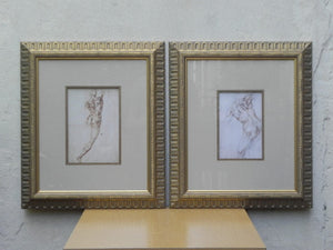 I Like Mike's Mid Century Modern Wall Decor & Art Classic Male Nude Drawing in Ornate Frame #2 $299