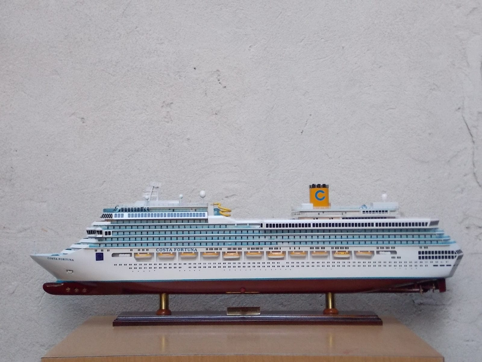I Like Mike's Mid Century Modern Wall Decor & Art Costa Fortuna Model Cruise Ship Table Sculpture