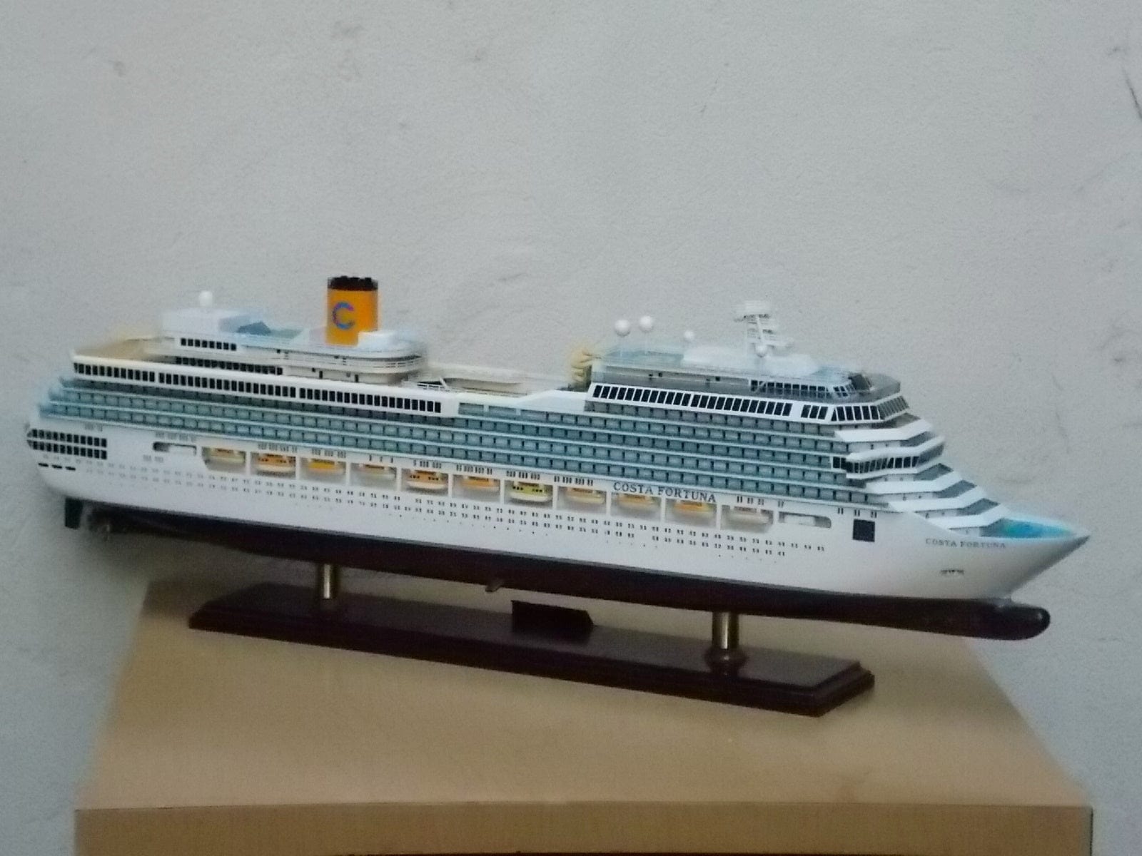 I Like Mike's Mid Century Modern Wall Decor & Art Costa Fortuna Model Cruise Ship Table Sculpture