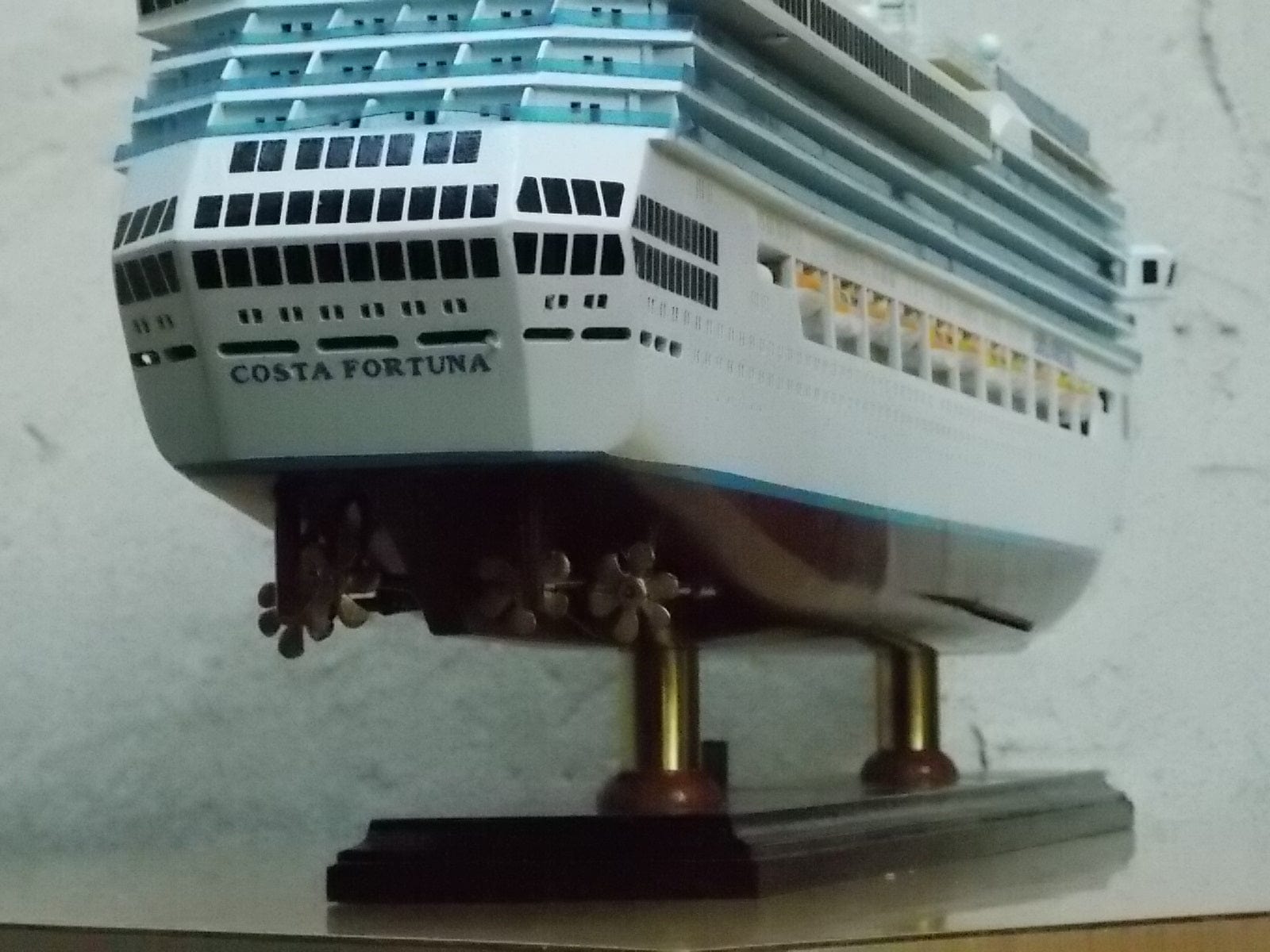 I Like Mike's Mid Century Modern Wall Decor & Art Costa Fortuna Model Cruise Ship Table Sculpture