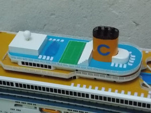 I Like Mike's Mid Century Modern Wall Decor & Art Costa Fortuna Model Cruise Ship Table Sculpture