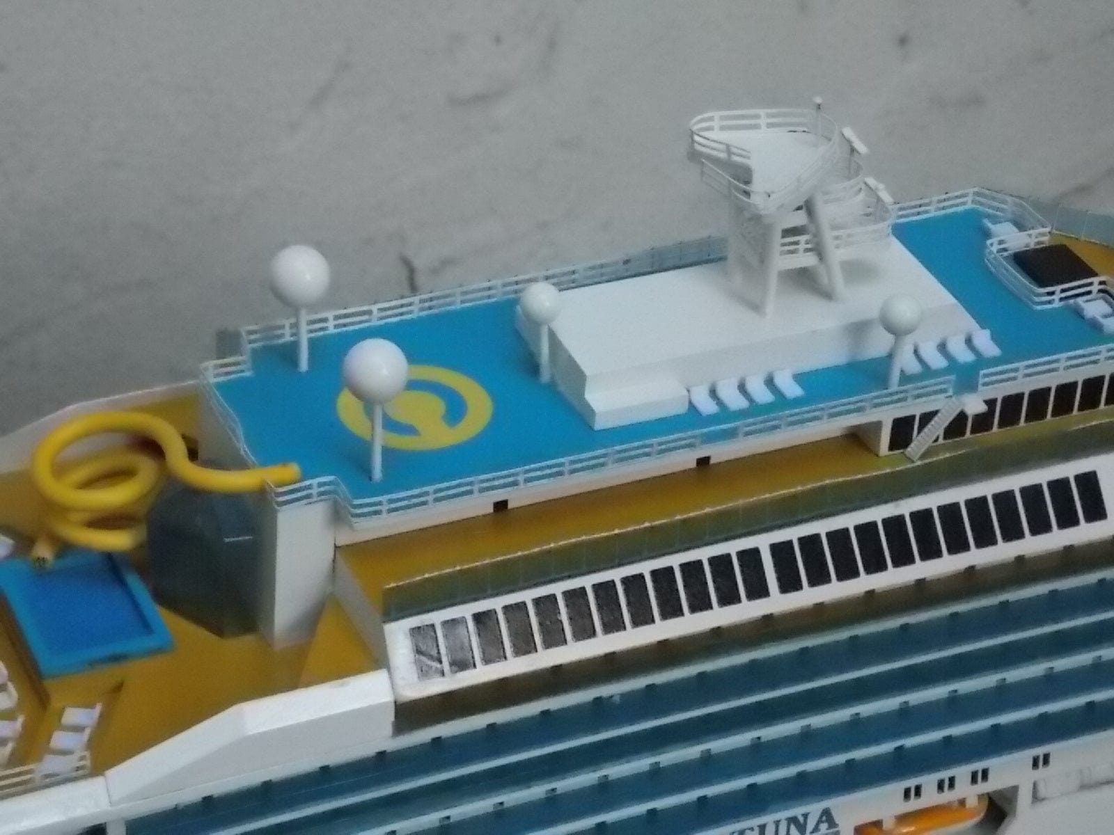 I Like Mike's Mid Century Modern Wall Decor & Art Costa Fortuna Model Cruise Ship Table Sculpture