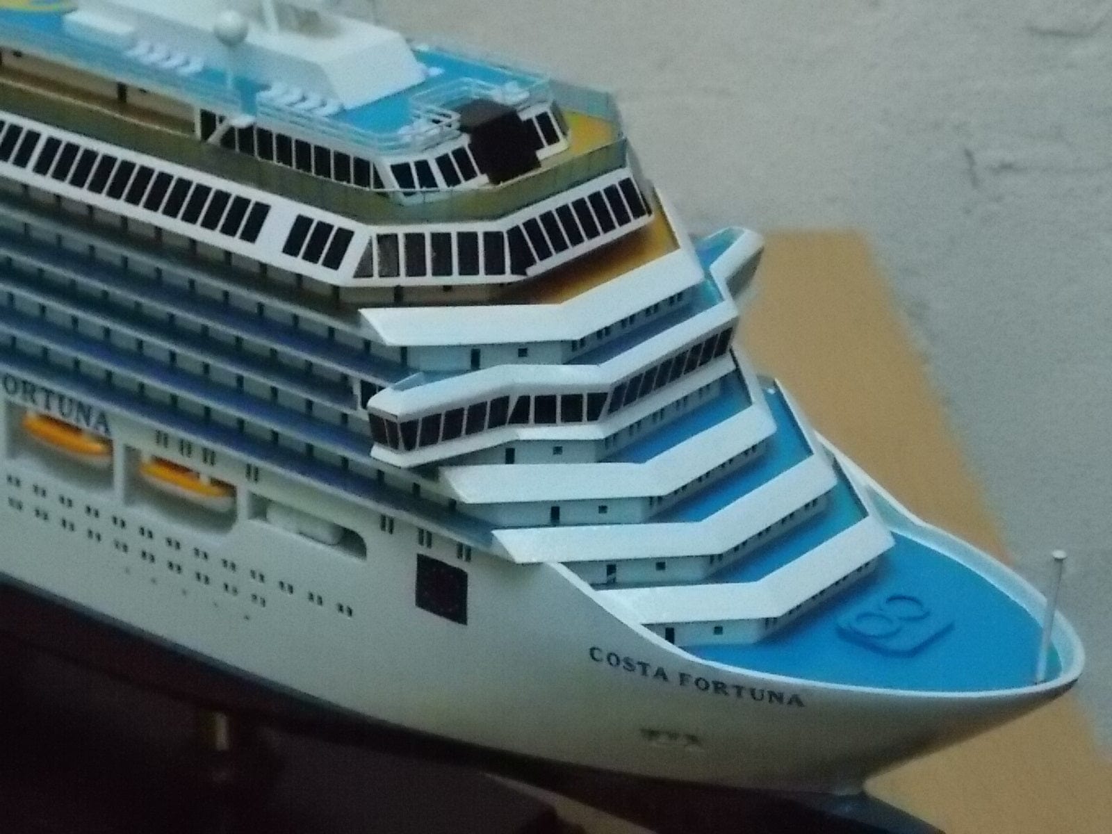 I Like Mike's Mid Century Modern Wall Decor & Art Costa Fortuna Model Cruise Ship Table Sculpture