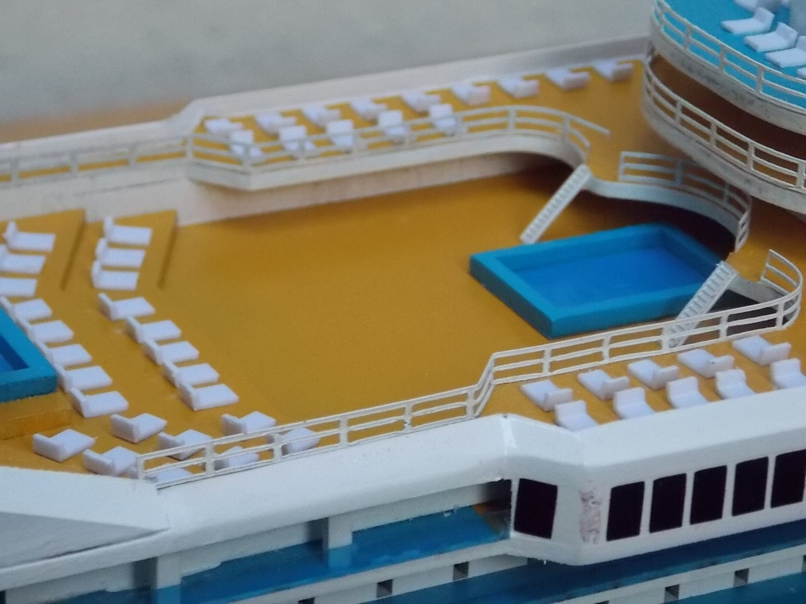 I Like Mike's Mid Century Modern Wall Decor & Art Costa Fortuna Model Cruise Ship Table Sculpture