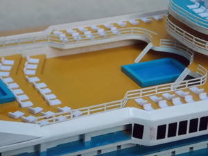 I Like Mike's Mid Century Modern Wall Decor & Art Costa Fortuna Model Cruise Ship Table Sculpture