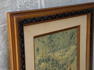 I Like Mike's Mid-Century Modern Wall Decor & Art European Bridge Scene, Oil on Canvas By A. Rosi