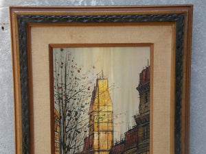 I Like Mike's Mid-Century Modern Wall Decor & Art European Street Scene Oil on Canvas By B. Nardini
