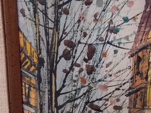 I Like Mike's Mid-Century Modern Wall Decor & Art European Street Scene Oil on Canvas By B. Nardini
