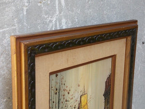 I Like Mike's Mid-Century Modern Wall Decor & Art European Street Scene Oil on Canvas By B. Nardini