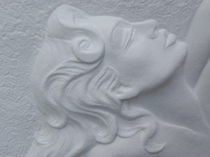 I Like Mike's Mid Century Modern Wall Decor & Art Female Model I Large Nude Hand Cast Paper Sculpture Wall Hanging by Roberta Peck