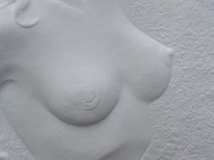 I Like Mike's Mid Century Modern Wall Decor & Art Female Model I Large Nude Hand Cast Paper Sculpture Wall Hanging by Roberta Peck