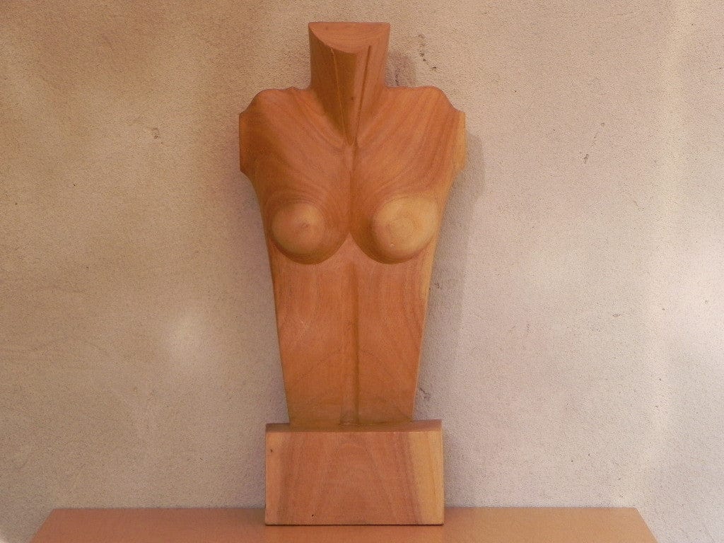 I Like Mike's Mid Century Modern Wall Decor & Art Female Nude Wood Torso Table Sculpture