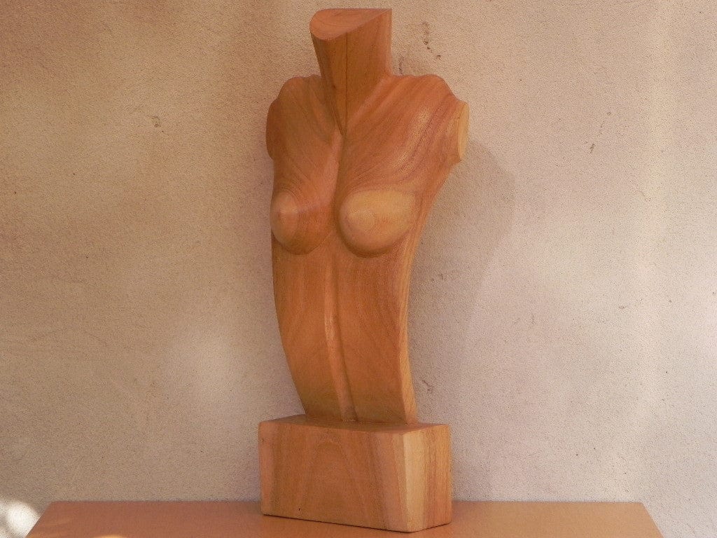 I Like Mike's Mid Century Modern Wall Decor & Art Female Nude Wood Torso Table Sculpture