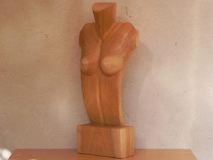 I Like Mike's Mid Century Modern Wall Decor & Art Female Nude Wood Torso Table Sculpture