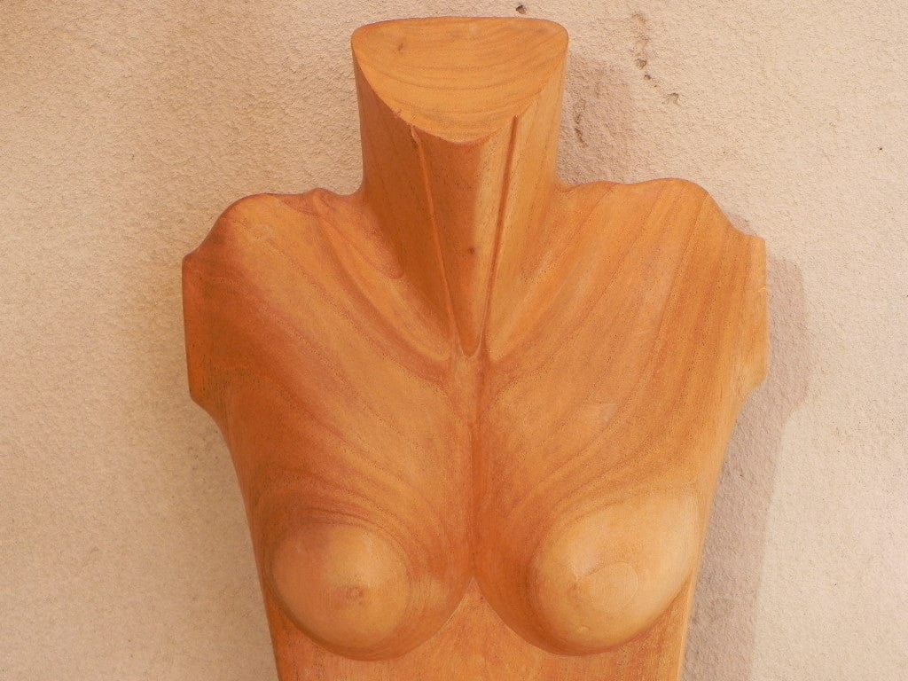 I Like Mike's Mid Century Modern Wall Decor & Art Female Nude Wood Torso Table Sculpture
