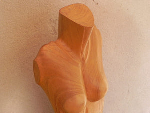I Like Mike's Mid Century Modern Wall Decor & Art Female Nude Wood Torso Table Sculpture