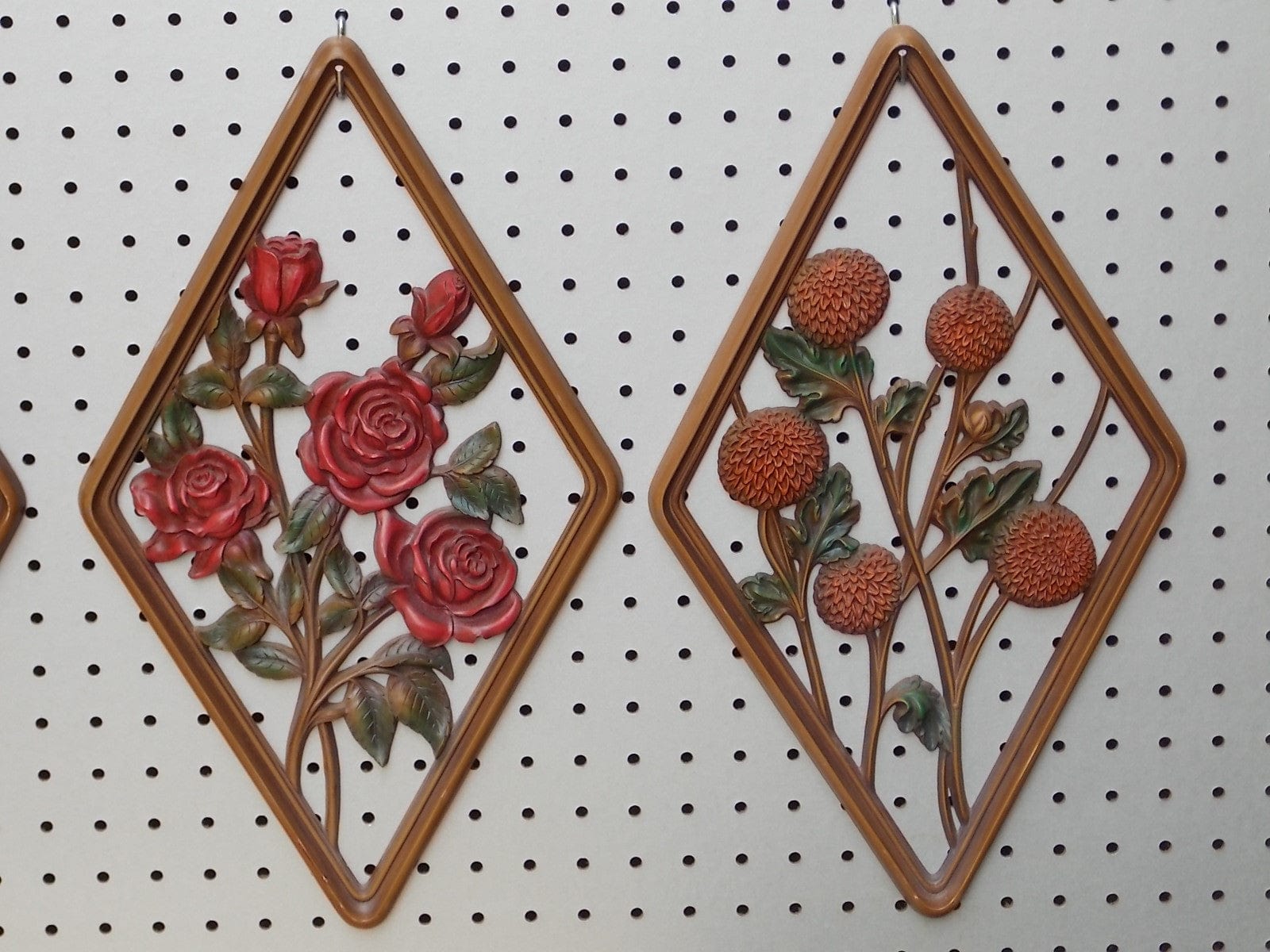 I Like Mike's Mid-Century Modern Wall Decor & Art Four Seasons Syroco Diamond Wall Hangings