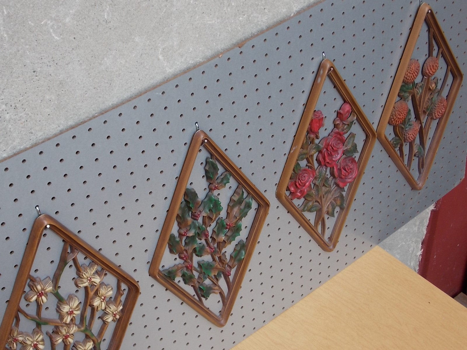 I Like Mike's Mid-Century Modern Wall Decor & Art Four Seasons Syroco Diamond Wall Hangings