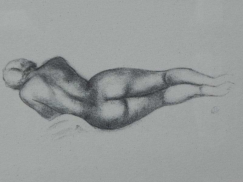 I Like Mike's Mid Century Modern Wall Decor & Art Framed Lithograph by Soicher-Marrin Fine Art for Macy's - Single Reclining Nude