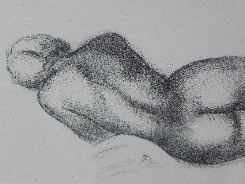 I Like Mike's Mid Century Modern Wall Decor & Art Framed Lithograph by Soicher-Marrin Fine Art for Macy's - Single Reclining Nude