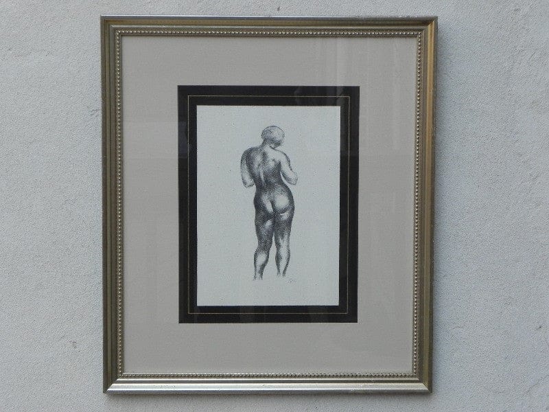 I Like Mike's Mid Century Modern Wall Decor & Art Framed Lithograph by Soicher-Marrin Fine Art for Macy's - Standing Nude