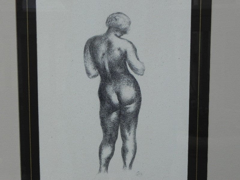 I Like Mike's Mid Century Modern Wall Decor & Art Framed Lithograph by Soicher-Marrin Fine Art for Macy's - Standing Nude