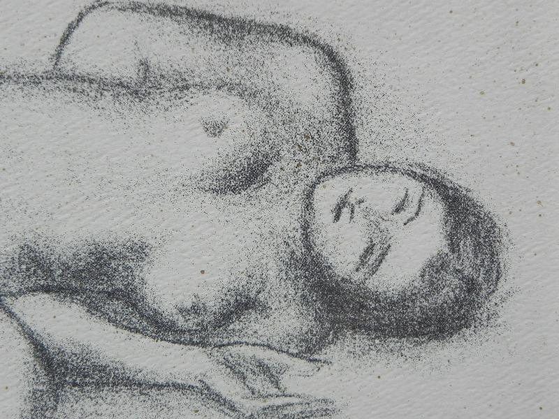 I Like Mike's Mid Century Modern Wall Decor & Art Framed Lithograph by Soicher-Marrin Fine Art for Macy's - Twin Reclining Nudes