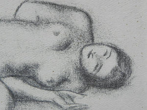 I Like Mike's Mid Century Modern Wall Decor & Art Framed Lithograph by Soicher-Marrin Fine Art for Macy's - Twin Reclining Nudes