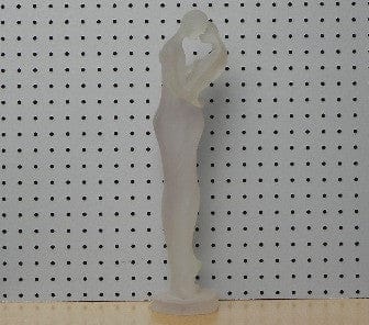 I Like Mike's Mid Century Modern Wall Decor & Art Frosted Lucite Acrylic Embracing Couple Table Sculpture