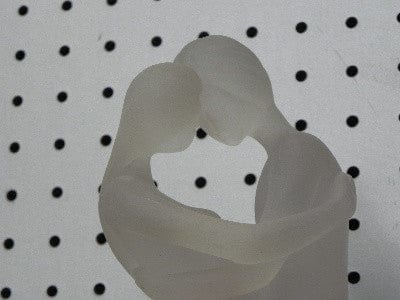 I Like Mike's Mid Century Modern Wall Decor & Art Frosted Lucite Acrylic Embracing Couple Table Sculpture