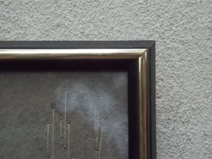 I Like Mike's Mid Century Modern Wall Decor & Art Golden Gate Bridge Thread Wall Art, Felted, Framed