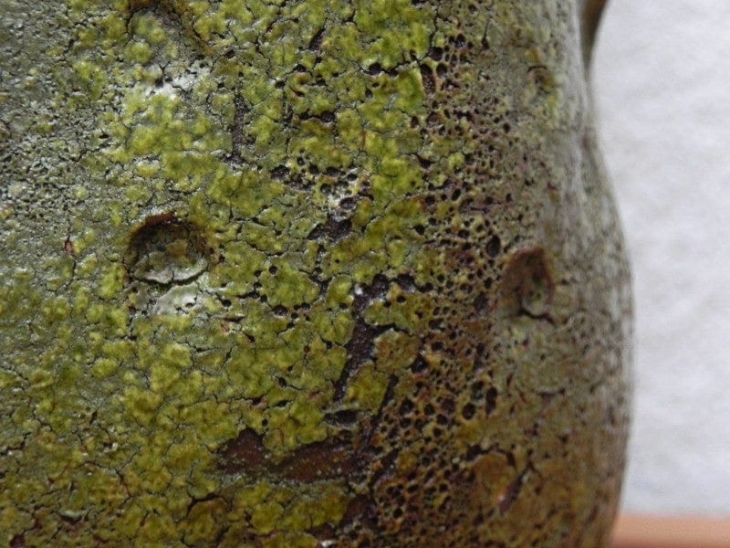 I Like Mike's Mid Century Modern Wall Decor & Art Italian Green Primitive Ceramic Pitcher