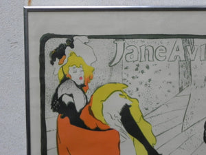 I Like Mike's Mid Century Modern Wall Decor & Art Jane Avril by Toulous-Lautrec Framed Vintage Poster