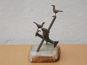 I Like Mike's Mid-Century Modern Wall Decor & Art Jere Anchor With Birds Sculpture o Marble