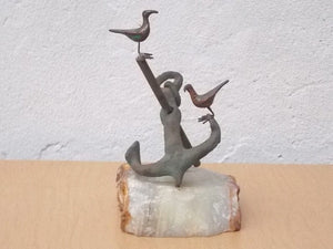 I Like Mike's Mid-Century Modern Wall Decor & Art Jere Anchor With Birds Sculpture o Marble