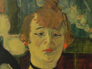 I Like Mike's Mid Century Modern Wall Decor & Art "La Goulue Arriving at The Moulin Rouge With Two Women" Toulouse-Lautrec Print on Board