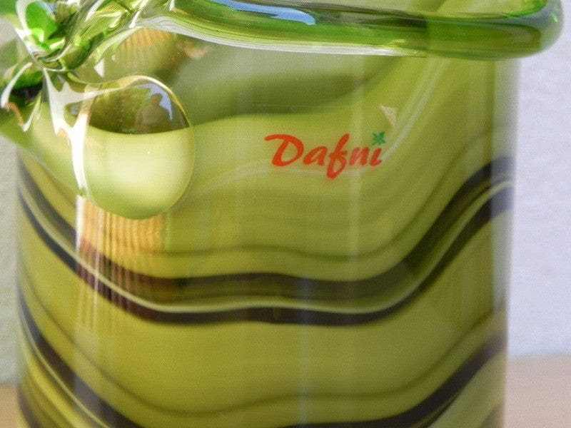 I Like Mike's Mid Century Modern Wall Decor & Art Large Green Art Glass Cylinder Vase by Dafni