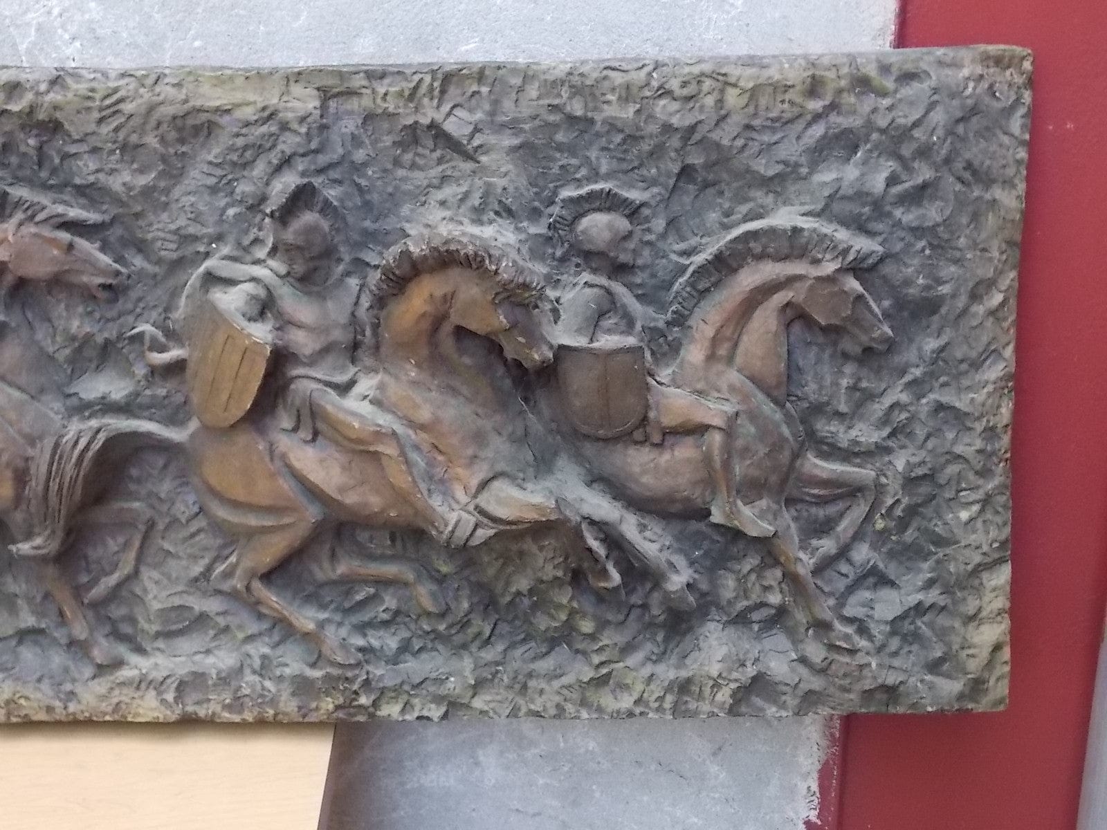 I Like Mike's Mid-Century Modern Wall Decor & Art Large Vanguard Roman Soldiers Horses Battle Wall Sculpture