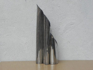 I Like Mike's Mid Century Modern Wall Decor & Art Modern Metal Pipe Multi Hole Vase, 1979, Signed Robin Nemeth