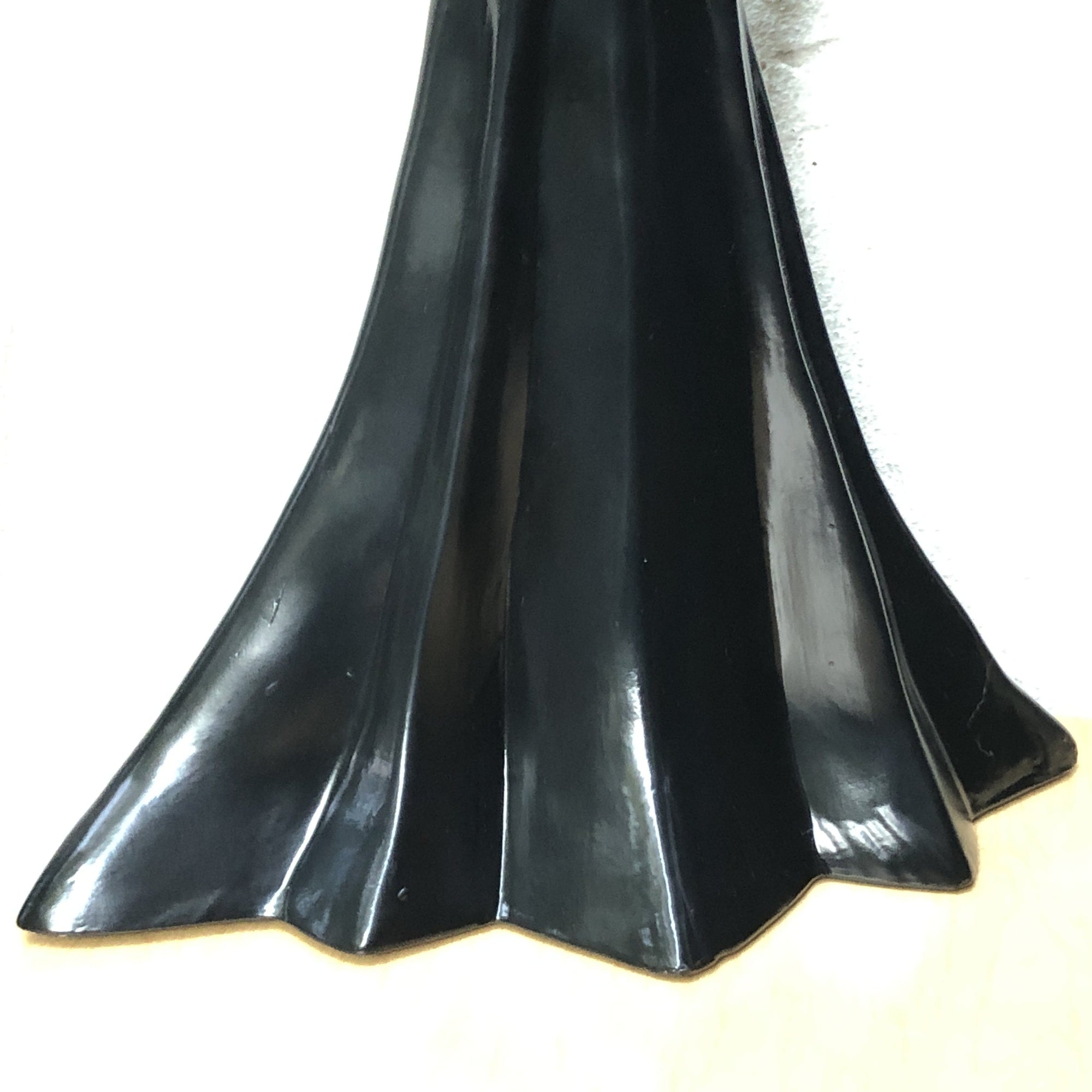 I Like Mike's Mid Century Modern Wall Decor & Art Neo Deco Black Ceramic Man & Woman Table Sculptures, 1980's