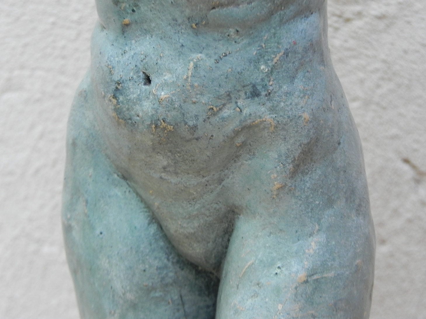 I Like Mike's Mid Century Modern Wall Decor & Art Nude Female Ceramic Table Sculpture in Blue