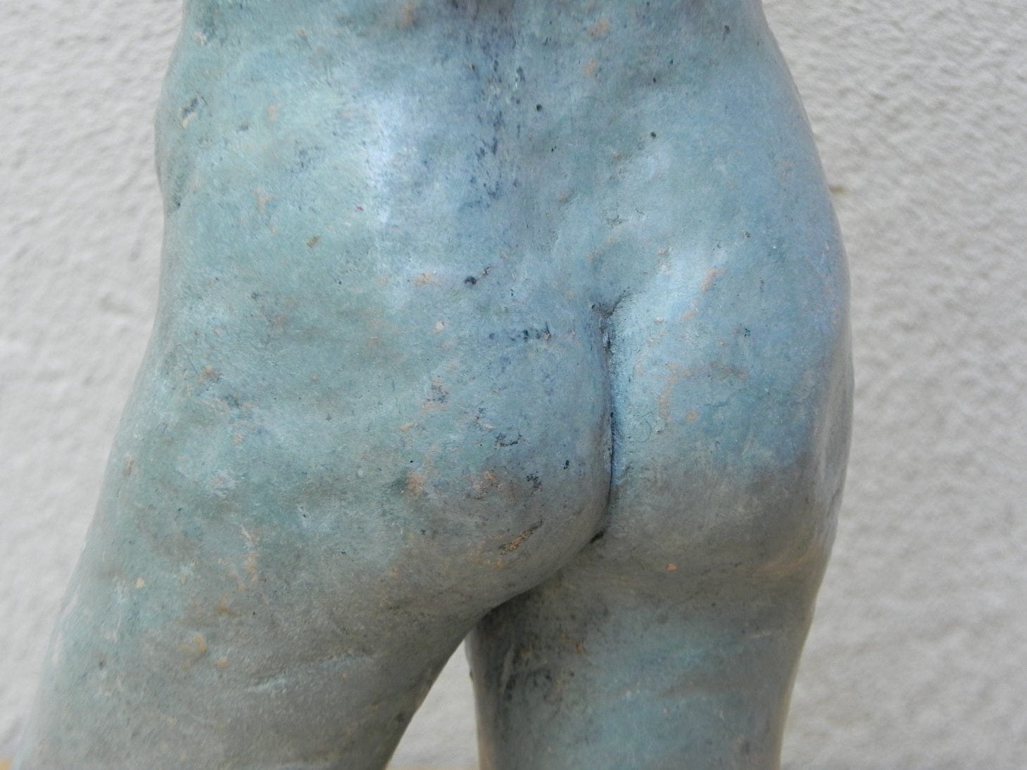 I Like Mike's Mid Century Modern Wall Decor & Art Nude Female Ceramic Table Sculpture in Blue