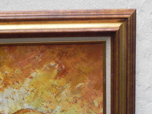 I Like Mike's Mid Century Modern Wall Decor & Art Nude Reclining in Yellows and Oranges, Oil on Canvas