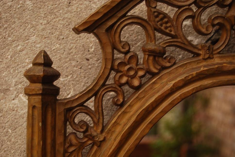 I Like Mike's Mid-Century Modern Wall Decor & Art Ornate Sconce Mirror Shelf Set by Syroco