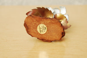 I Like Mike's Mid-Century Modern Wall Decor & Art Pair Bovano Copper Flowers with Red & Blue Enamel