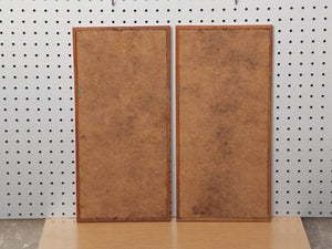 I Like Mike's Mid-Century Modern Wall Decor & Art Pair Carved Teak and Blue Asian Wall Hangings