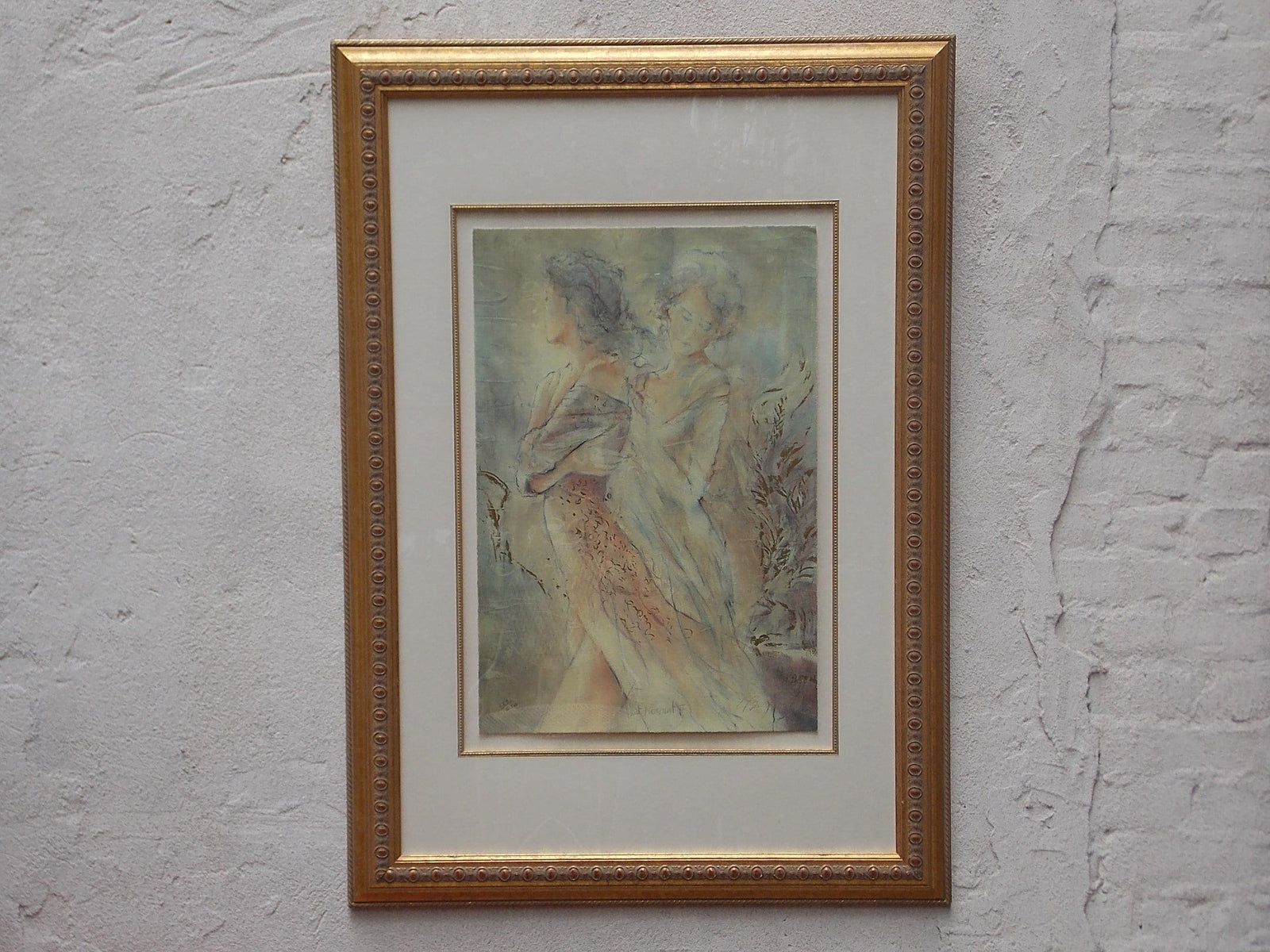 I Like Mike's Mid Century Modern Wall Decor & Art Quiet Movement 11 by Gary Benfield, Large Framed Seriograph, Signed & Numbered