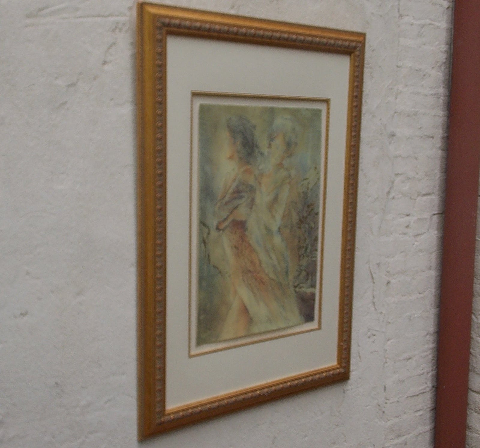 I Like Mike's Mid Century Modern Wall Decor & Art Quiet Movement 11 by Gary Benfield, Large Framed Seriograph, Signed & Numbered